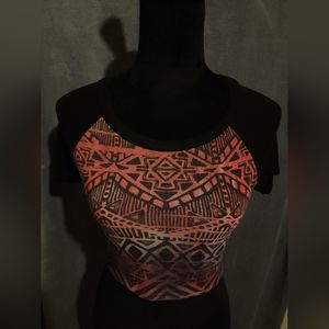 Pink/Yellow/Orange Crop Top